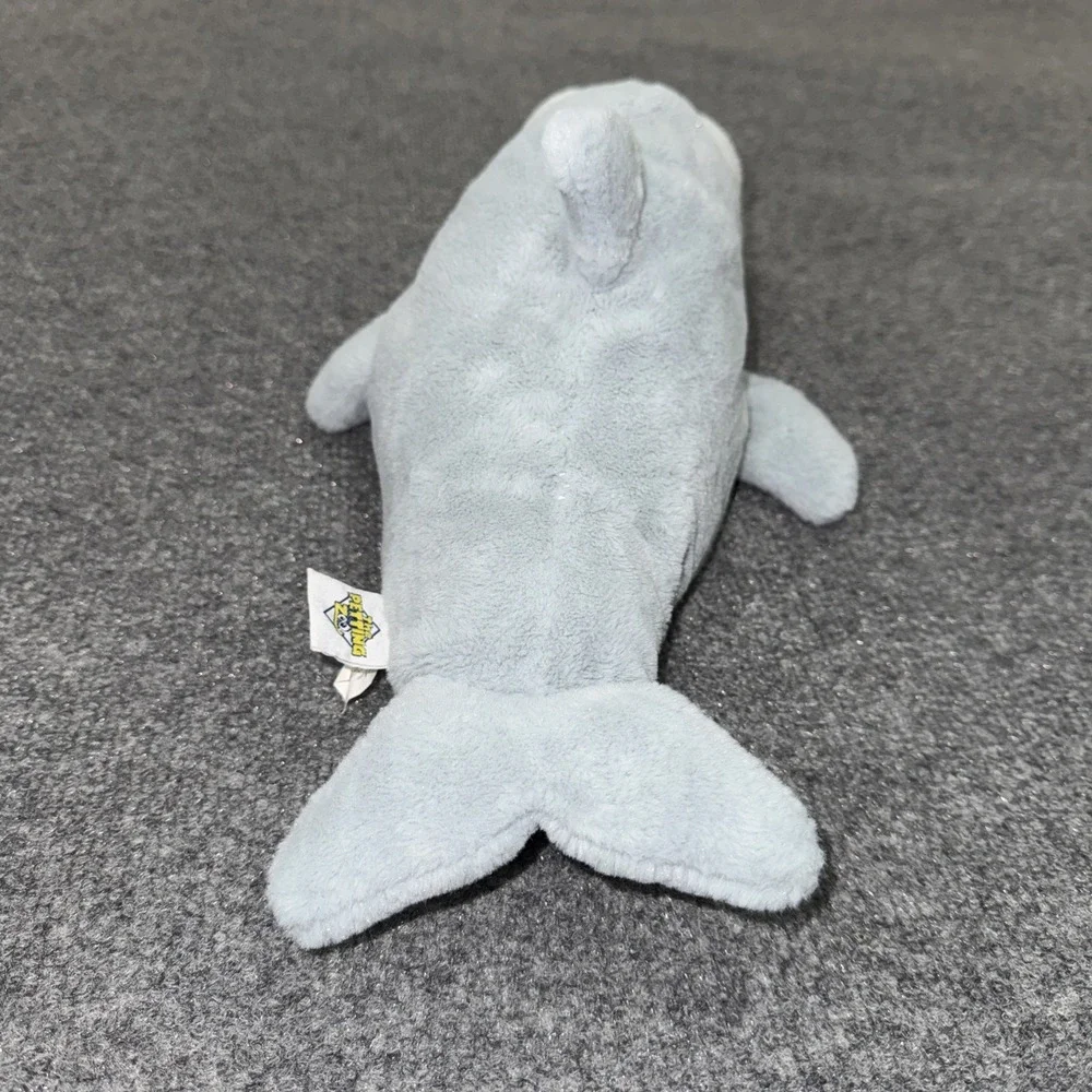 The Petting Zoo Dolphin Hand Puppet Plush Gray Big Eyes Stuffed Animal 2008